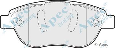 APEC BRAKING pad1547 -  Комплект тормозных колодок, дисковый тормоз